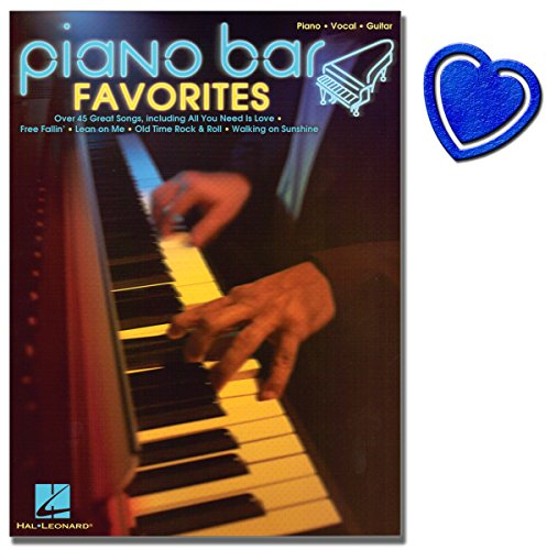 Piano Bar Favorites - Songbook - 45 Klassiker im Bar Piano Stil für Klavier, Gesang, Gitarre - [ Noten/Sheetmusic ] mit bunter herzförmiger Notenklammer