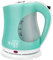 Team Kalorik Elektrischer Wasserkocher, 1 Liter, 2000 W, Kalk- und Partikelfilter, Blau, TKG WK 35 BL
