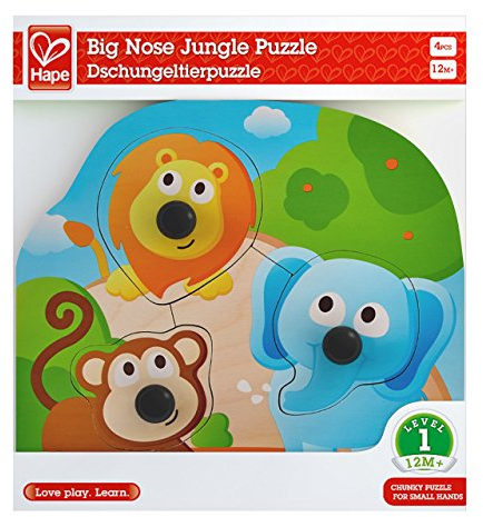 Hape E1310 Knopfpuzzle Dschungeltiere