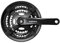 Plato triple con biela para bicicleta todo terreno, de Shimano Tourney FC-TY501., 175MM, 48X38X28T W/CG, Negro