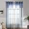MIULEE Voile Vorhang Transparente Gardine aus Voile mit Ösen Schlaufenschal Ösenschals Transparent Fensterschal Wohnzimmer Schlafzimmer 2er Set 140x225 cm Blau + Hellblau
