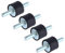 Keenso 4 Stück Halterungen aus Isoliergummi, Anti-Vibration, M8, 30 x 20 Halterungen, Schwingungsdämpfer, Isolator aus Gummi, vibrationsdämpfend, mit Schrauben