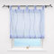 ESLIR Raffrollo mit Schlaufen Gardinen Küche Raffgardinen Modern Schlaufengardinen Vorhänge Transparent Voile Blau BxH 100x140cm 1 Stück