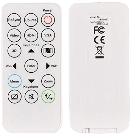 Aimdio IR29033 SP.8VH02GC01 Telecomando Proiettore per Optoma DAESSGL DAESSGN DAEXSGL DH1009 DS344 DS346 DW345 DX346 H112e H182X S310e S315 S316 W310 W312 W316 X312 X315 X316 Videoproiettore