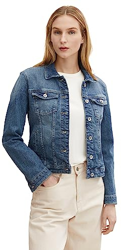 TOM TAILOR Damen Jeansjacke aus Bio-Baumwolle