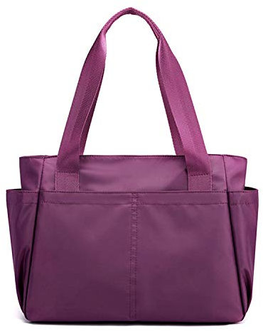 NOTAG Nylon Shopper Damen, Leicht Multi-Tasche Handtasche Wasserdicht Groß Umhängetasche (Lila)