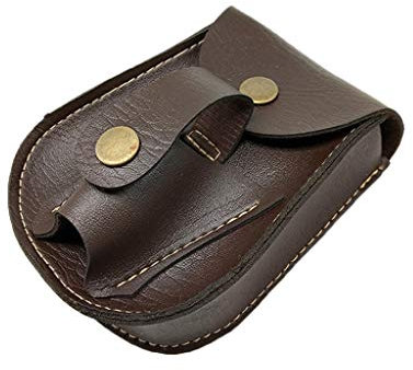Bolsa de caza 2 en 1, bolsa de munición de bola de acero, bolsa de munición hecha a mano de cuero