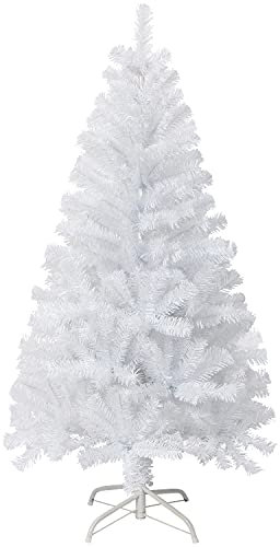Veylin Künstlicher Weihnachtsbaum, 320 Spitzen, mit Metallständer, Weiß, 1,22 m