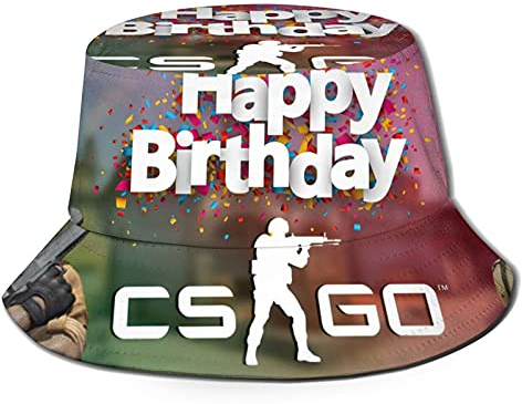 Hut Csgo Counter Strike Global Offensive Videospiel Sommer Fisherman Cap Strand Sonnenhüte Angeln Caps Baseball Cap Damen Herren Teens Faltbare Eimer Hüte Schwarz