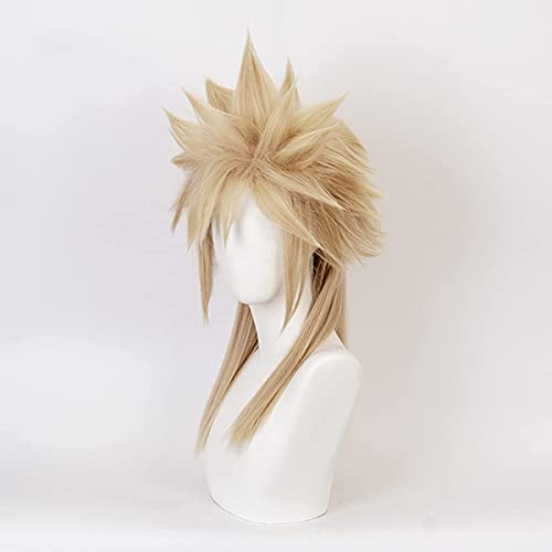 Perücke Cosplay Perücken Karneval Halloween Kunsthaar Fasching Damen-/Herrenperücke Glatt/Wellig Wig Gold 50cm Länge Wigs ?Final Fantasy: Cloud Strife2?