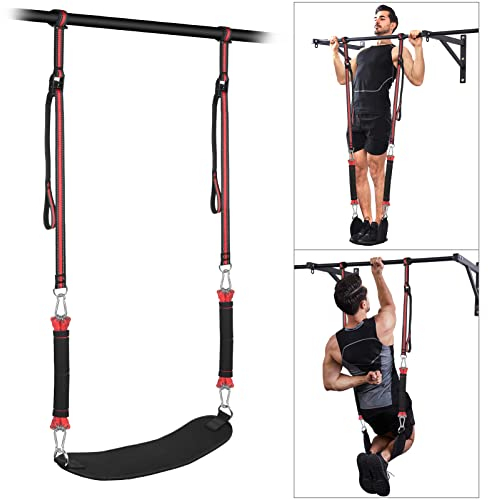 Pull up Assist Bands, Klimmzughilfe Unterstützte Klimmzüge Band Klimmzughilfe-Bänder Chin up Fitness Band Set für Frauen & Männer Ganzkörper Workout (Rot)