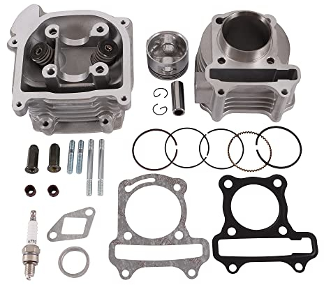 GOOFIT 47mm Big Bore Chinese Scooter Zylinder Kit Zylinderköpfe Ersatz für GY6 80CC 139QMB ATV Scooter Moped Motor Scooter Mofa Kart