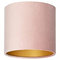 Uniqq Abat-jour velours rose Ø 18 cm - 15 cm de haut