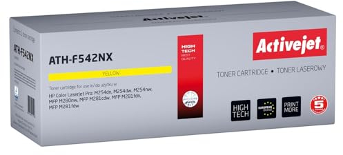 ACTIVEJET Toner, ATH-F542NX Reemplazo para HP 540 CF542X Supreme 2500 PAG Amarillo