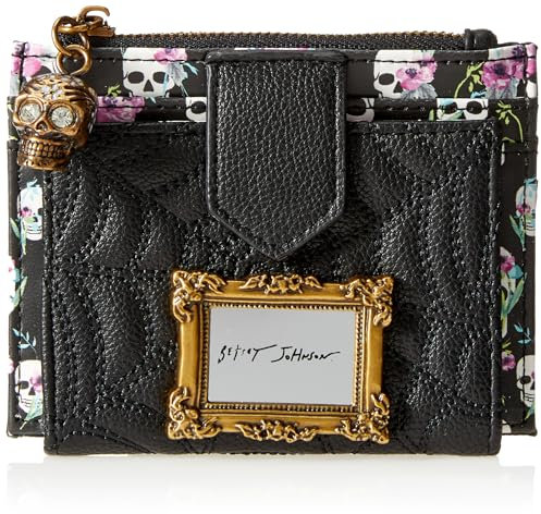 Betsey Johnson Damen Spider Bifold Wallet, Schwarz