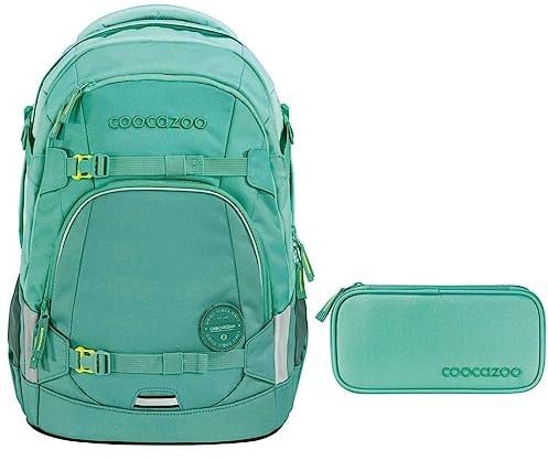 coocazoo MATE Schulrucksack-Set 2tlg inkl. Schlamperbox (All Mint)