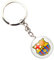 Generico Schlüsselanhänger Barcelona aus Metall und Glas Cabochon Farbe Silber Gadget Blaukorn Herren Damen Einheitsgröße Autozubehör Geschenkidee, silber / schwarz, One size