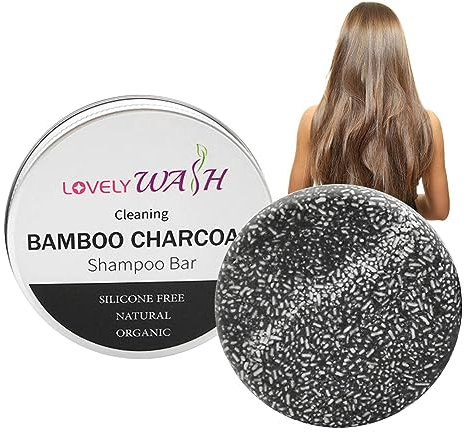 Organic Charcoal Shampoo Bar - 65g Activated Carbon Shampoo Bar for Natural Hair | Shampoo Bar Detoxifies Scalp, Promotes to Scalp, Hair Shampoo Bar with Pologmase