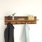 [en.casa] Wandgarderobe Hammarö mit 10 Garderobenhaken Walnuss Garderobenleiste Flurgarderobe mit Ablage Hakenleiste Jackenhalter Hutablage