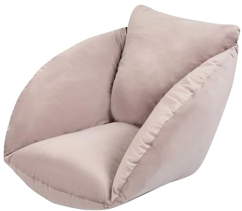 Ferocity Hängesessel Kissen aus Samt, Velvet Polster Bodenkissen für Schwenksessel, Auflage für Baumwoll Hängeschaukel, Hängekorb, Hängestuhl, Rückenkissen in der Farbe Schmutzig Rosa [114]