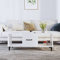 BIGBARLEY Couchtische, niedrige Tische, Sofatische, Ablagetische,Couchtisch Hochglanz-Weiß 102x50x40 cm Holzwerkstoff