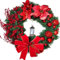 Eleganter roter Weihnachtskranz, 37 cm, Champagner-Gold, Weihnachtskranz, Fenster, Tür, Wanddekoration, Dekorationen