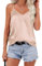 Zeagoo Top da Donna Elegante Satin Canotta Sottogiacca Tailleur Donna Eleganti Blusse in Raso con Scollo A V in Seta Senza Maniche Estivo con Regolabili Basic Champagne XL