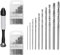 HUAZIZ Micro Brocas Taladro Drill, Mini Taladro Manual Kit, 20 piezas de PCB Placa de circuito de impresión Carburo Micro brocas, 0.8 mm a 3.0 mm Carburo PCB Joyería de herramienta