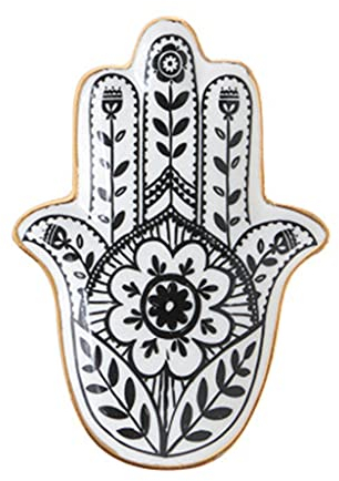 LIGSLN Material de cerámica Pequeña mano para joyas, anillos, soporte para cuencos, bandejas pequeñas para joyas, platos decorativos, regalos para amigos, pequeños cuencos de joyería para joyas