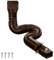 Rain Gutter Drain Extension Brown, Flexible Downpipe Extension Down Spout Extender Connector Rainwater Drainage Pipe Extendable from 18.5in to 58in, 1 Pack