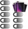 8 Pièces Webcam Cover, Cache Camera Ultra-Mince pour Tablettes, Ordinateur Portable, PC, Smartphone - (Le Noir)