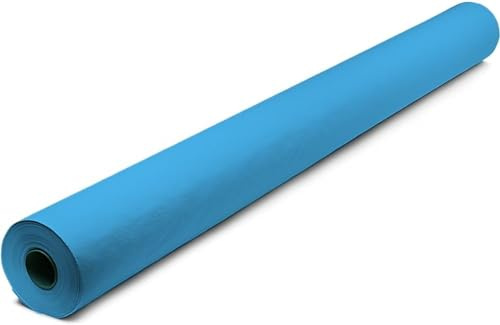 Tezraftaar® Paper Banquet Roll 7m x 1.14m Sky Blue Disposable Banqueting Roll Table Cover Clothes for Christmas Catering Supply Wedding Birthday