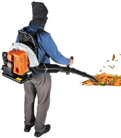 Gasolina Mochila Soplador de hojas, 63 CC Single ylinder 2 tiempos, motor refrigerado por aire, soplador de hojas, soplador de hojas comercial, soplador de gasolina para la eliminación de polvo, hojas