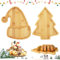 2 Pezzi Natale Vassoio Portata, SilverChry Vassoio Bambù, Piatto di Bambù per Salumi, Vassoio Decorativo in Bambù, Vassoio del Caffè, Decorazioni in Bambù Naturale, 2 Confezioni Vassoio