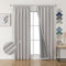 Joydeco 100% Verdunkelungsvorhänge Leinen Gardinen mit Kräuselband 2er Set H229xB167cm Grauweiß, Thermovorhang Kälteschutz Blickdicht Schallschutz Ideal für Wohnzimmer passt zu Schienensystemen
