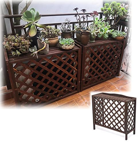 KHLMSRXJ Rejilla de Cubierta para Aire Acondicionado Exterior, Rejilla para Flores, Valla para Aire Acondicionado (95 x 40 x 89 cm)