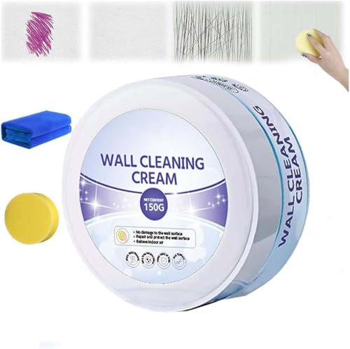 Multi-Purpose Wall Cleaning & Conditioning Cream,Wall Cleaning Cream,Pen Ink Stain Remover from Wall,150g All Purpose Cleaning Paste Kit,for Walls Ceiling,Multipurpose Cleaning Cream (1 pcs)