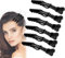 Haarschnitt-Trennklammern für Haarstyling, Positionierungsklammern, 6 Stück, schwarz