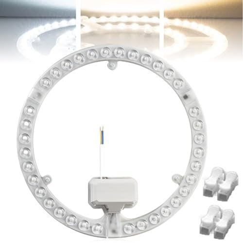1 Pack LED Modul Umrüstsatz: 3 Lichtarten einstellbar,36W LED Modul für Deckenleuchten,LED Umrüstplatine mit Haltemagneten, Retrofit LED Platine für Deckenleuchte,LED Ringmodul Ringlampe 23 cm,6000K