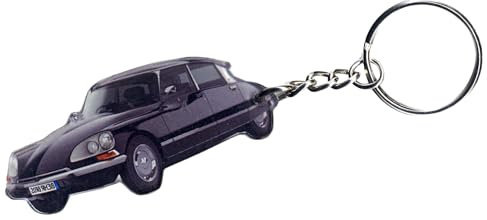 Porte-clés automobile rétro la DS noir