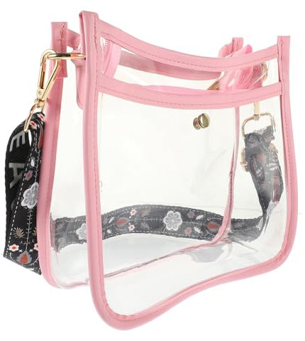 VALICLUD borsa a tracolla in plastica borse pvc makeup bag travel kit bag for travel cosmetic bag quaderni tascabili portatili custodia borsa a tracolla trasparente in pvc borsa lucida rosa