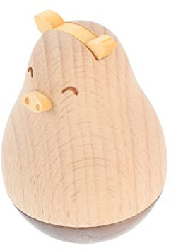 SOIMISS Holz Tier Statue Wackelfigur Kleine Tischdekoration Desktop Tierskulptur Für Wohnkultur Geschenkidee Für Freunde