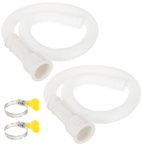 PATIKIL 1.64ft Air Conditioner Drain Kit, 2 Set Universal AC Drain Hose Connector Hose with Clamp Cuttable Rubber Adapter for Mini-Split Window AC Unit Dehumidifier Faucet