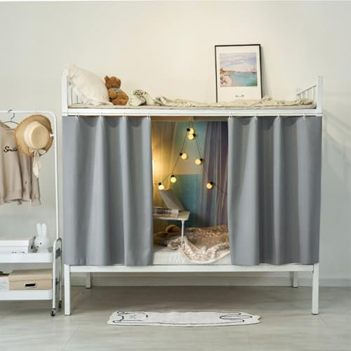 IBLUELOVER Bettvorhang staubdicht Etagenbett Zelt Hochbett Vorhang Schlafzelt Schlafsaal Mid-Sleeper Bett Verdunkelungsvorhang Moskitonetz für Studentenwohnmein Kinderbett Einzelbett（1.15x2m） 1pcs