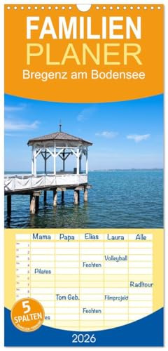 Familienplaner 2026 - Bregenz am Bodensee mit 5 Spalten (Wandkalender, 21 cm x 45 cm), CALVENDO: Charmante Stadt im Westen Österreichs (CALVENDO Orte)