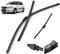 Auto Scheibenwischer für Skoda Fabia 5J Schrägheck 2006–2013,Vorne + Hinten Wischer Klingen,Wischblatt Wischerblätter,hervorragende Sicht auf der Straße