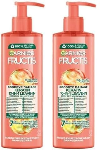 Garnier Fructis Goodbye Damage 10in1 All-in-One Leave-In Haarspülung für geschädigtes Haar, 400 ml (Packung mit 2)