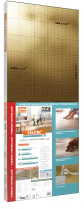 SELITAC pro+ 10 mm - 6m² Verlegeunterlage/Trittschalldämmung | für Laminat-/Parkettböden | für mineral. Untergründe | als Platten inkl. Feuchteschutz | Hohe Dämmwirkung für mehr Energieeffizienz