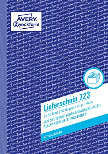Avery Zweckform Formularbuch Lieferschein, 2 X 50 Blatt