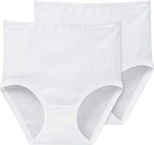 Schiesser Damen Slip 2-er Pack, 000005-100, Gr. 48 (4XL), Weiß (100-weiss)